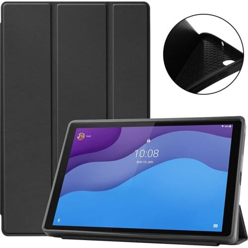 Magnet TPU Back Cover with Auto Sleep Wake UP for Lenovo Tab M10 HD PU Leather Case 2nd Gen TB-X306X TB-X306F Smart Cover+Pen