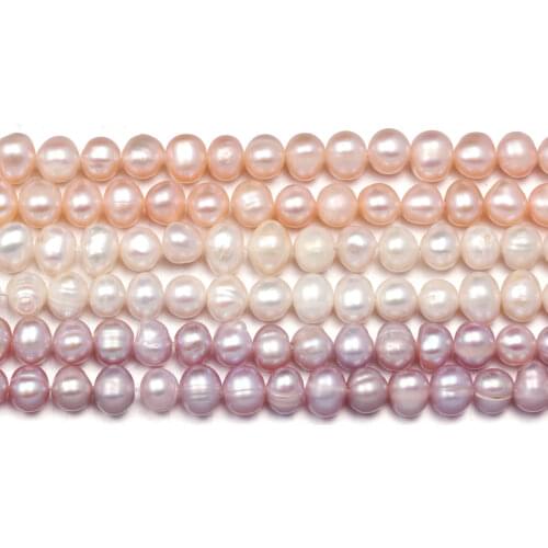 New AA Round White Pink Purple Freshwater Pearl Beads Simple And Stylish DIY Jewelry Gift Size 4-5mm/5-6mm/6-7mm