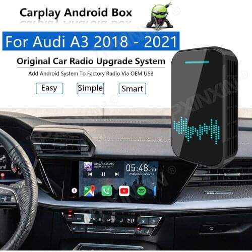 Upgrade Radio Carplay Android Auto Audio For Audi A3 2018-2021 Apple Wireless AI Box Car Multimedia Player GPS Navi unit