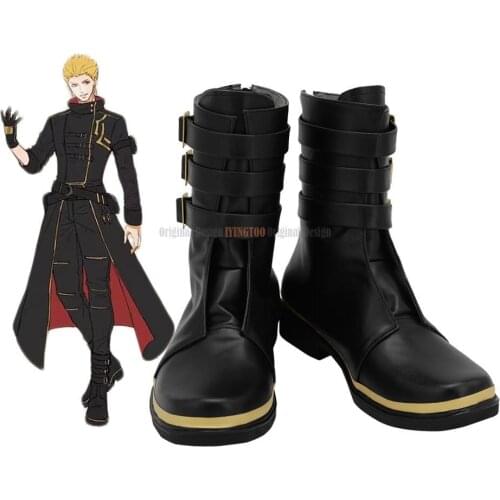 FGO Gilgamesh Shoes Cosplay Fate Grand Order Gilgamesh Cosplay Boots Leather Shoes Custom Made
