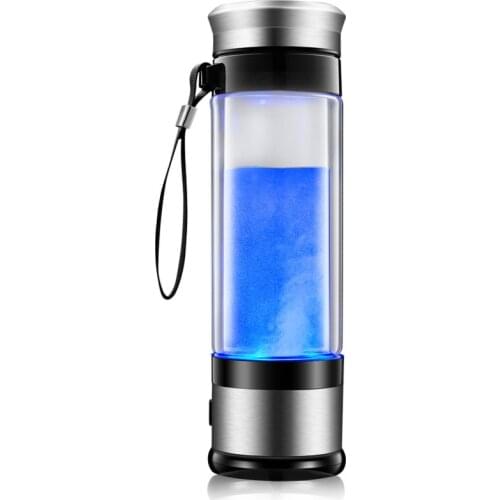 Portable Hydrogen Generator Ionizer For Pure H2 Rich Hydrogen Water Bottle Electrolysis Hidrogen Healthy Anti-Aging Cup 350ML