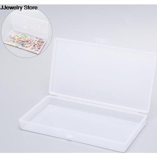 Durable Clear Transparent Mini Plastic Collection Jewelry Necklace Storage Container Case Box Holder Craft Organizer With Lid