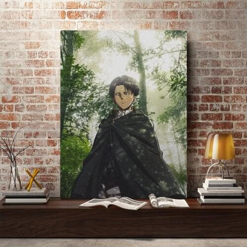 Levi Ackerman Attack on Titan Anime Decoration Prints Canvas Manga Home Decor Dorm Living Room Bedroom Poster Painting Wall Art