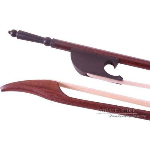 Yinfente 4/4 Violin Bow Baroque Style Brazil Wood Ebony Frog Violin Accessory Parts Natural Horse Hair Black / White Full Size