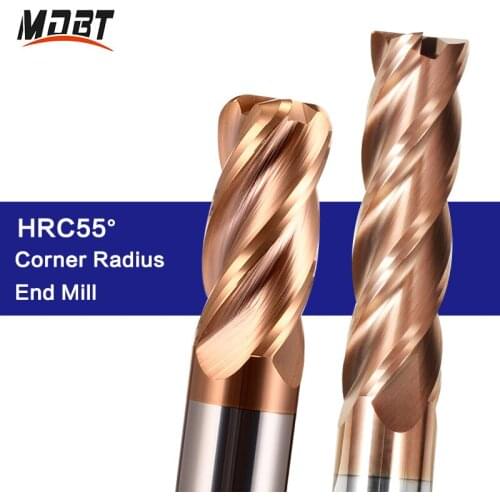 Carbide Corner Radius End Mill For TiAlN 4 Flute Carbide end Mill For Cutting Steel Stainless Steel Alloy steels Router Tool