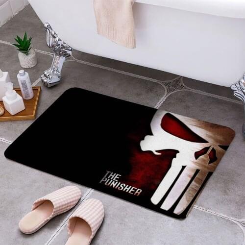 Halloween Decoration Skull Bath Mat Funny Kids Decor Bathroom Mat 3d Foot Pad Scare Bloody Skully Toilet Bathroom Rug