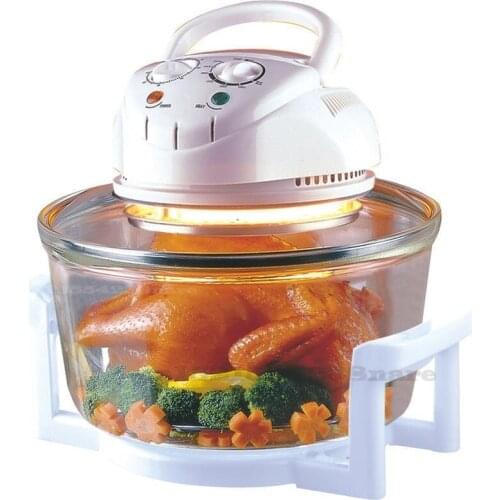 Smart Air Fryer Large Capacity 12L Visual Household Multi-function Light Wave Furnace Glass Fryer No Oil Fume Kitchen Appliances