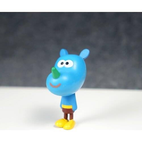 3pcs 4-5cm Duggee action figure doll PVC Happy Norrie Roly Alligator Hippo
