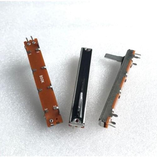 10PCS /LOT Single potentiometer B50K 60MM Straight Slide Potentiometer handle 15MM FREE SHIPPING