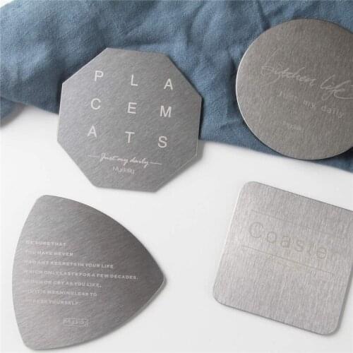 100Pcs Stainless Steel Coasters Drinking Milk Coaster Drinking Coaster With Cork Cushion Round Cup Mat Pad For Home And Kitchen