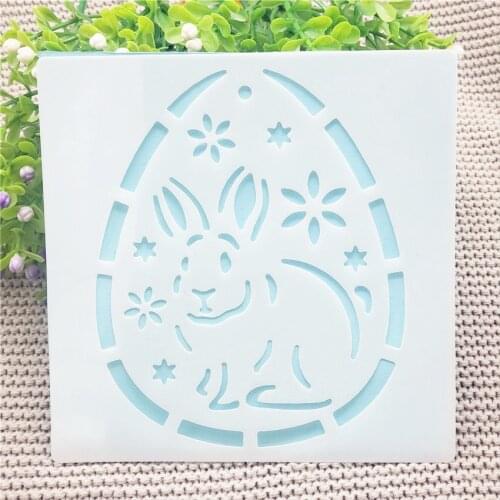 13x14cm Easter bunny Scrapbook Stencils Spray Plastic Mold Shield DIY Cake Hollow Embellishment Printing Lace Ruler Valentine