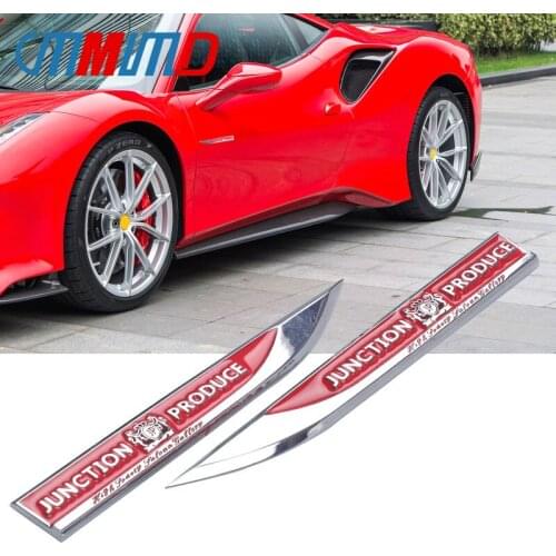 2PCS Car Fender Side Sticker 3D Metal Auto Badge JUNCTION PRODUCE Emblem JPDecals for Nissan Toyota Suzuki MITSUBISI Honda