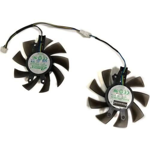 2Pcs/set GA82S2H GK-RTX2060 GTX1060 VGA Cooler Fan For kuroutoshikou GALAKURO GF-GTX1060 KFA2 GTX 1060 GPU Card Cooling