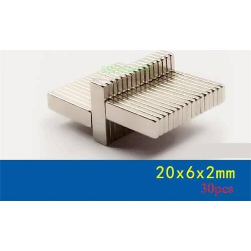 30pcs 20*6*2mm N35UH Magnets for Prusa i3 MK2.5/MK3 MK52 heated bed 3D printer parts