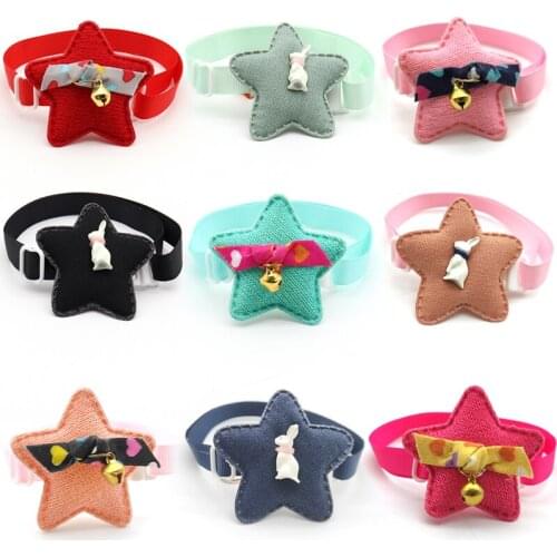 50 Pc Cute Puppy Dog Bow Tie Colorful Star With Bells Pet Dog Bow Tie Dog Accessories For Small Medium Dog Bow Ties Pet Supplies
