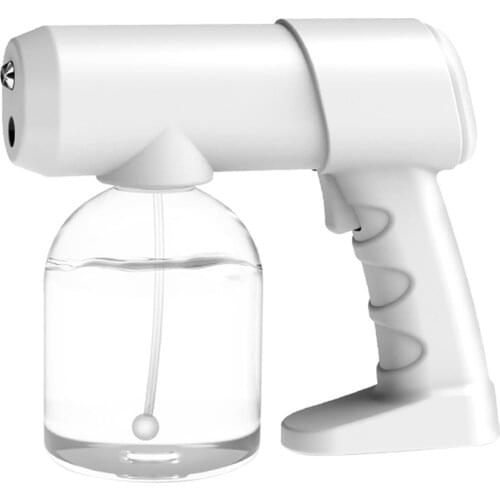 500ML Handheld Nano Sprayer Gun Cordless Rechargeable Sterilization Atomizer Machine for Office Station School Restaurant White