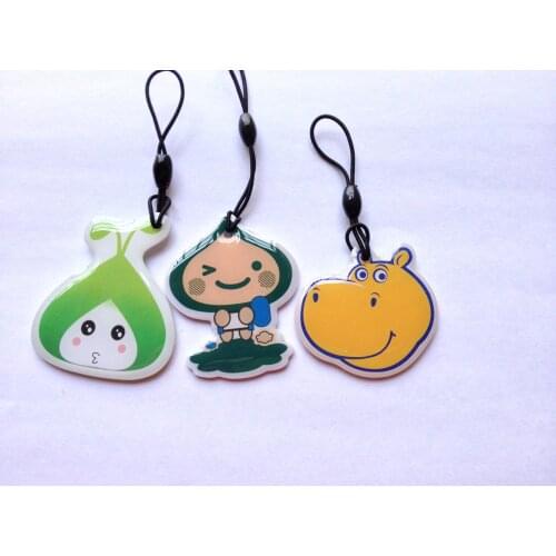 6pcs 125Khz RFID EM4305 Key Tags T5577 Cartoon Token Keychain Writable Proximity Smart Card Rewritable Copy Clone Duplicate