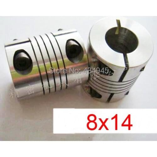 8x14 8mm 14mm Spiral coupling,Clamping coupler,Clamp shaft coupling CNC Motor rod Screw thread Winding coupling D25 L30