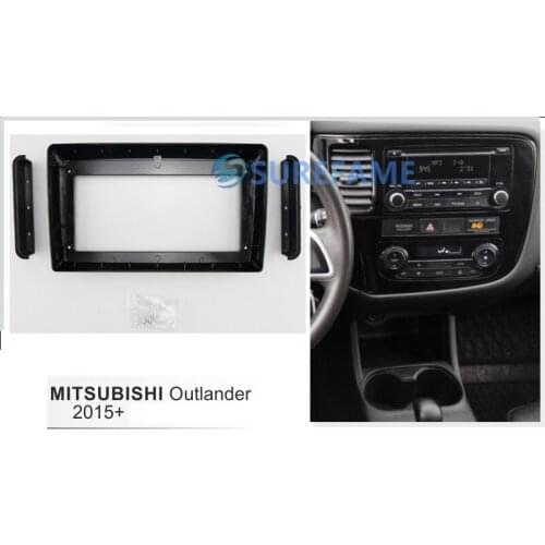 9 inch Car Fascia Radio Panel for MITSUBISHI Outlander 2015+ Dash Kit Install Facia Console Bezel Adapter 9inch Plate Cover Trim