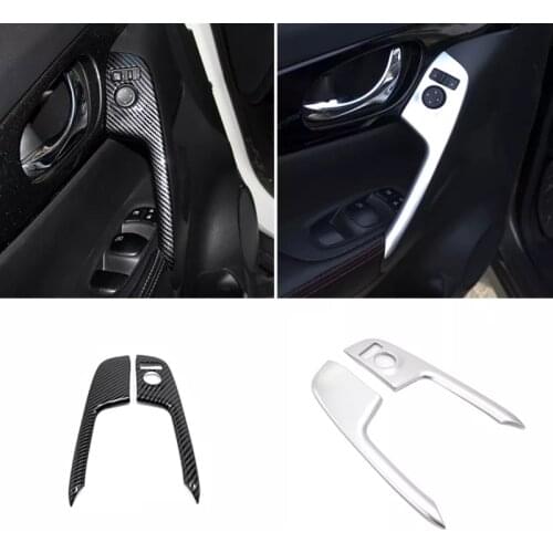 ABS Chrome For Nissan Qashqai J11 2015-2018 Accessories Auto Front Door Armrest Frame Panel Decoration Cover Trims Car Styling