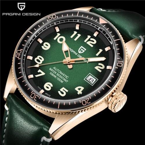 PAGANI DESIGN Fashion men automatic watches top brand casual green men mechanical wristwatches men waterproof clock Japan NH35A