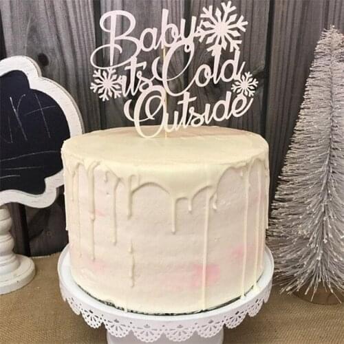 Baby its cold outside Personalized cake topper, Baby its cold outside, Holiday cake topper, christmas cake topper, snowflake