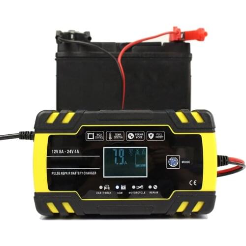 12V 24V Pulse Repairing Charger Full Automatic Car Battery Charger Motorcycle Auto Batteries Power Supply Car Accessories