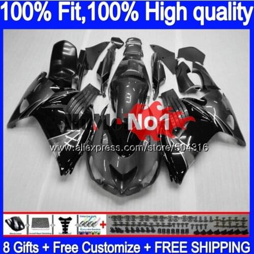 Injection For KAWASAKI ZX 14R ZX14R 06 07 08 09 10 11 78MC.129 ZZR1400 ZX-14R 2006 2007 2008 2009 2010 2011 Fairing Black grey