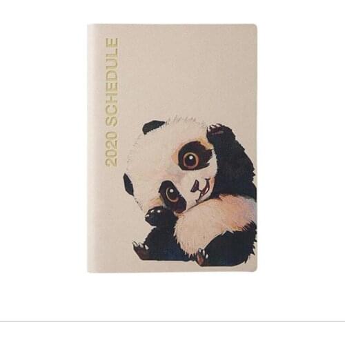 Kawaii Panda Note Book 2020 Planner A7 Schedule Efficiency Notebook Portable Notepad Super Gift