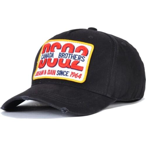 Red New DSQ ICON Casquette Dad Hip Hop Baseball Cap Casquette Hats Solid Pattern Hats Letters Snapback Cap for Man caps