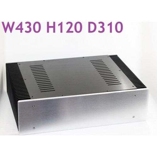 D310 W430 H120 All Aluminum Pure Rear Class A Chassis Luxury Power Amplifier Box DIY Aluminum Case Heat Sink Cool Vest