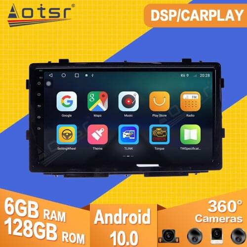 6+128GB For Toyota RAV4 2020 Android Car Tape Radio Recorder Video Player Carplay Navigation GPS Camera DSP Multimedia Head Unit
