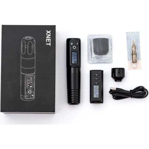 Wireless Tattoo Battery Pen Rotary Machine With Battery 1800mAh Japan Coreless Motor Digital Display Tattoo Set Permanent Makeup