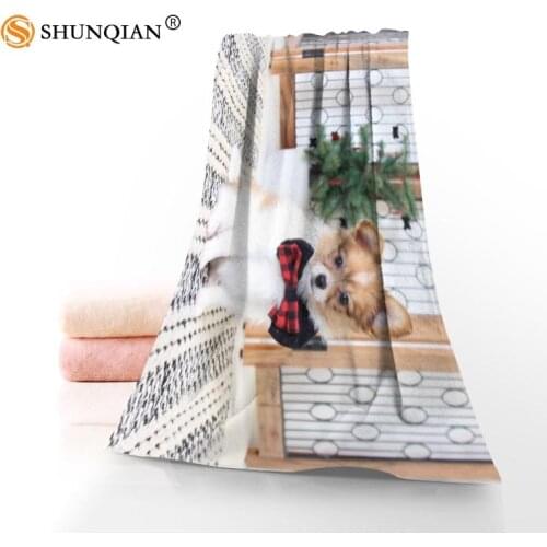 Customize Your Pet And Papillon 35x75cm Daily Exercise Fitness Fast Dry Face Microfiber Towel