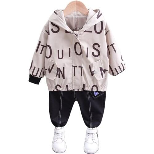 New Baby Boys Cartoon Clothes Children Hooded Jacket Pants 2Pcs/sets Spring Autumn Kids Fashion Toddler Casual Cotton Tracksuits