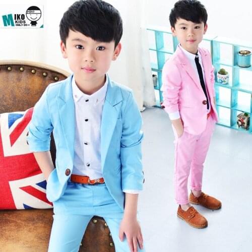 Boys and Girls Casual Blazers Suit Fashion Kids Clothing Set Spring Autumn Jacket + Trousers Shirt 3Pcs 2-10Y Baby Costumes New