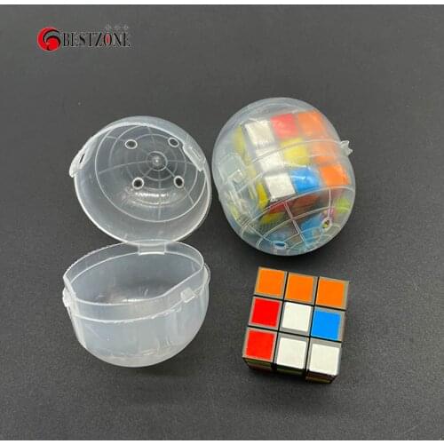 4Pcs 47*56MM Plastic Hinged Egg Capsule Toys Surprise Balls With Developing Intelligence Toys Kids Puzzle For Vending Machine