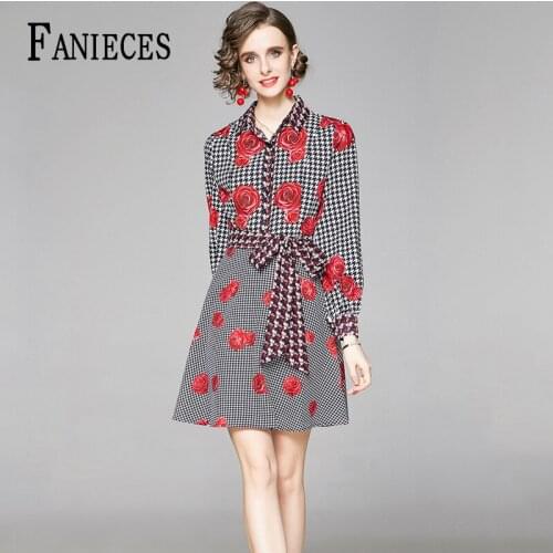 Luxury High Quality Women Print Long Sleeve Dress Casual Bandage Mini A-Line Dresses Sexy Party Summer Feminias Vestidos Female