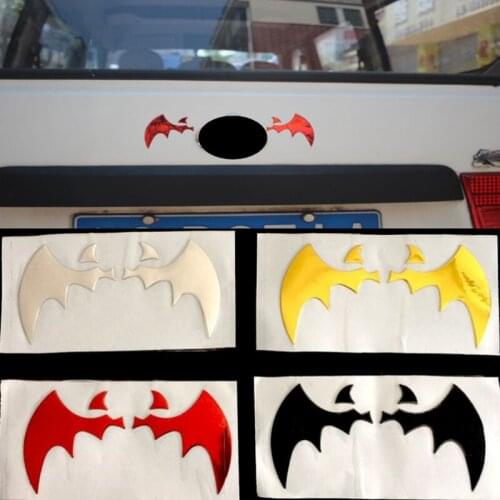 WL 4 Colors Animal Car Sticker Of PVC Soft 3D Waterproof Cute Wing Lovely Bat Wing Decal Auto Truck Logo Emblem Badge Decoration