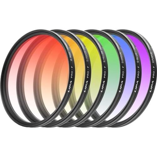 Gradient Gray Round Color Gradient Lens Set SLR Camera Effect Filter Gradient Blue Sunset Lens