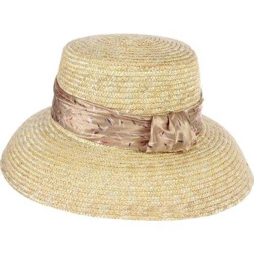 Womens Sun Hat Summer Beach Straw Hat Ribbon Decoration Women Boater Hat Vacation Holiday Dropshipping