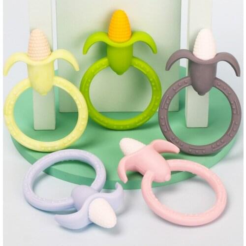 Silicone Teethers Beads Baby Sensory Toys Nurse Accessories Teether Baby Pendant Gift Cuentas De Silicona Baby Toys AC50YJ