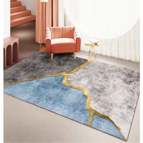 Modern Nordic Carpets For Large Living Room Geometric Pattern Big Rugs Polyster Carpet Soft Entrance Mat