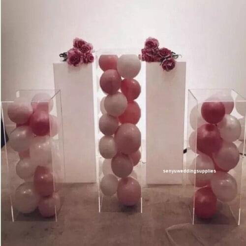 Wedding props crystal transparent acrylic square column road cited acrylic road lead wedding decoration senyu1646