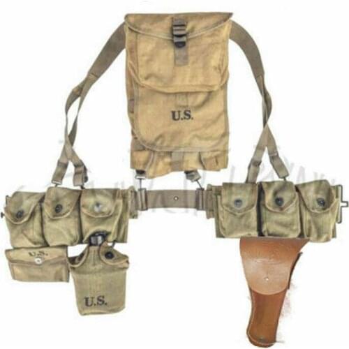 WWII US Military Combat Equipment Hacksack BAR Belt Automatic Rifle Hi-Q 1943