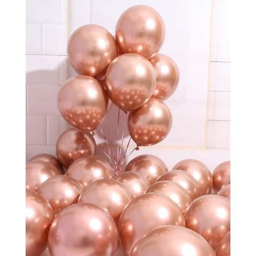 Party Balloons 30/50/100 Pcs12 inch Metallic Chrome Helium Shiny Latex Thicken Balloon Perfect Decoration for Wedding Birthday