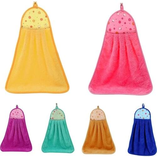 Bathroom Kitchen Absorption Hand Towel Soft Plush Hanging Wipe Bathing Towel High Quality Small Towel Face Towel