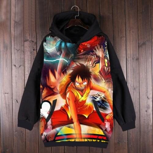 Japanese Anime Autumn One Piece Monkey D. Luffy man Hoodies Cosplay Print Sweatshirts
