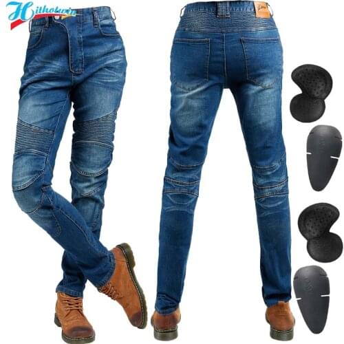 Women Motorcycle Pants Women Motorcycle Jeans Wearable Motocross Pants Moto Motorbiker Biker Riding Pants with Protective Pads