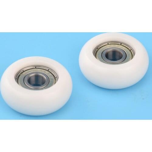 1pcs 608ZZ dual bearing delrin POM delrin coated 8x34x12mm round type roller guide pulley wheel rolling pulley